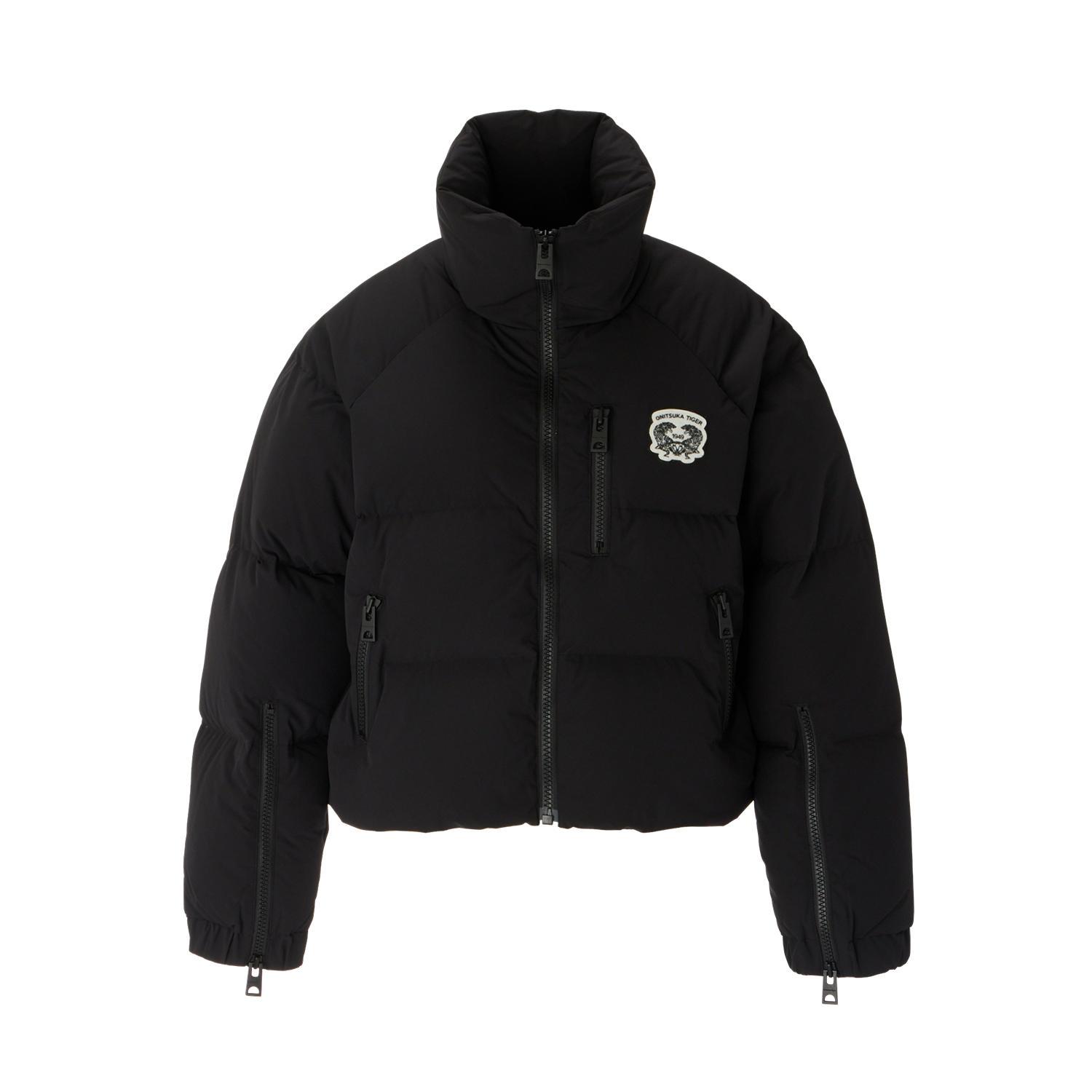

ONITSUKA TIGER Модная универсальная удобная куртка-пуховик на молнии для женщин, верхняя одежда, черный цвет 2182B263-001 M