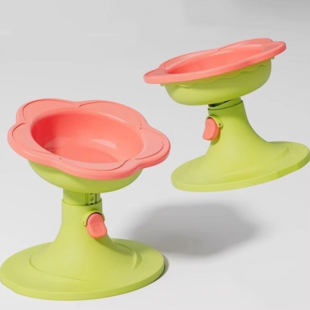 Large Capacity Ceramic Cat Bowl Flower Dog Bowls Durable Pet High Foot Bowl Pet Feeding