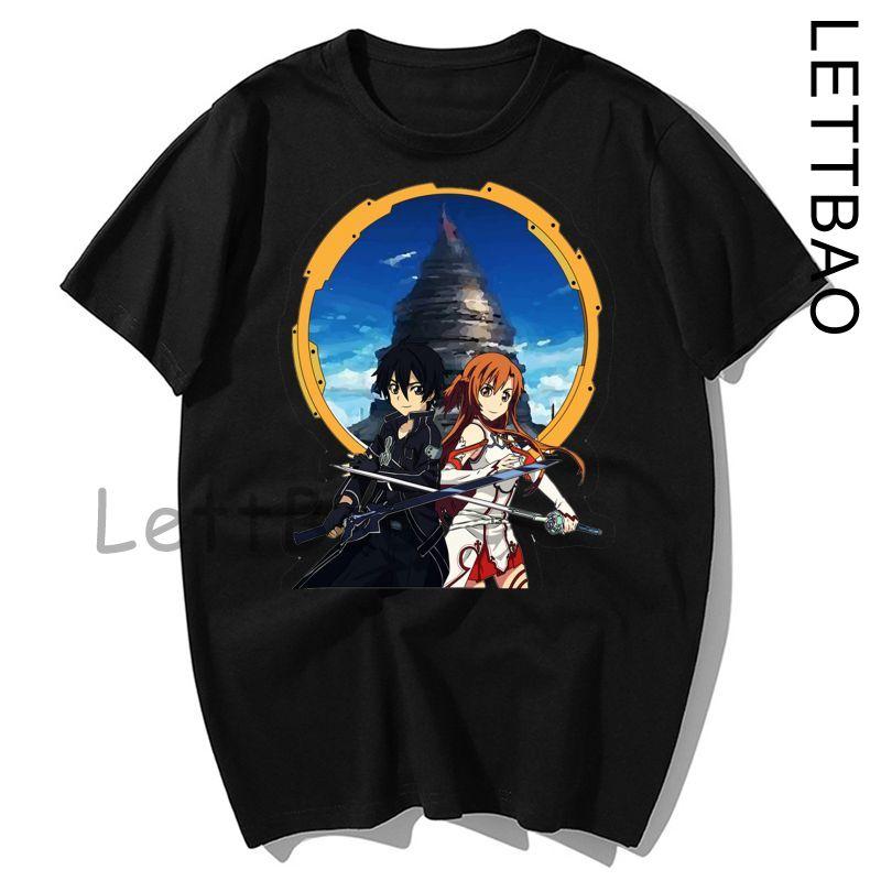 Sword Art Online T Shirt Sao Black Colors T Shirt Cotton Tee Shirt Fun