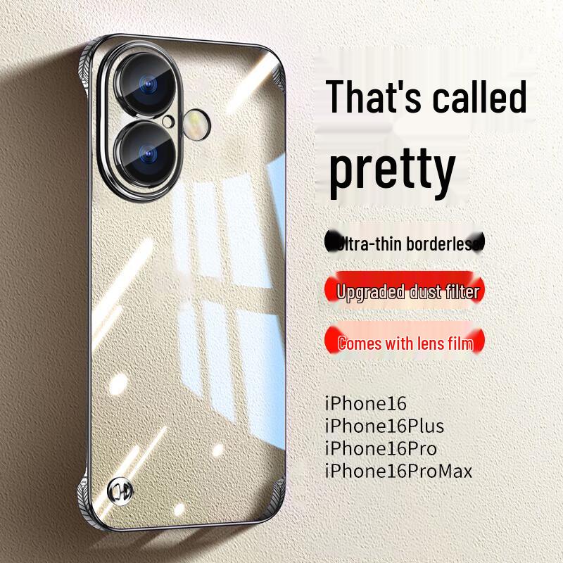 Electroplated Borderless Transparent Heat-Dissipating Phone Case for iPhone