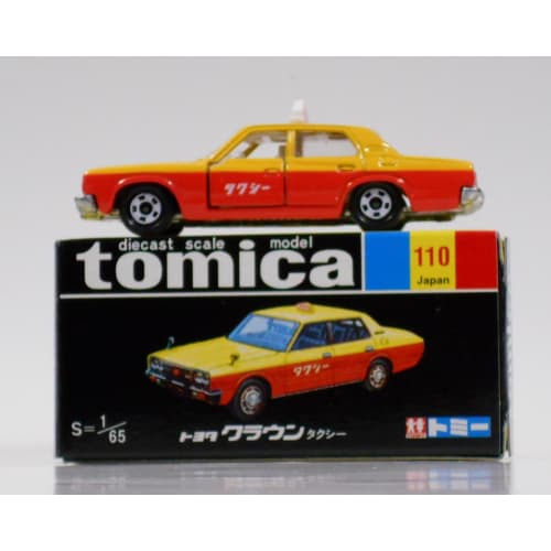 

[Tomica 30th Anniversary Reprint Black Box Tomica] Tomica No. 110 Toyota Crown Taxi / Door Opening and Closing