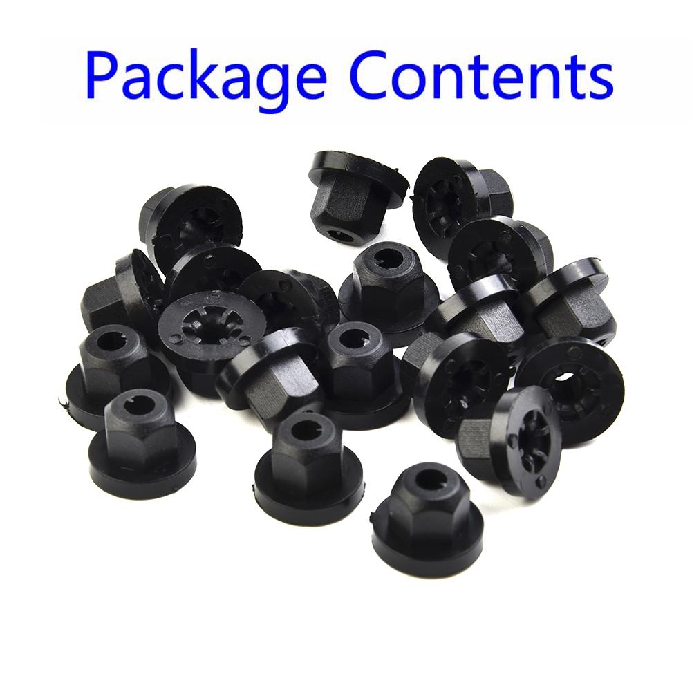 Plastic Nut 20pcs/Set 4.5mm Hole BlackNylon E36 E39
