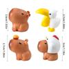 10Pcs Mini Capybaras Duck & Friend Figurines for Garden Decoration