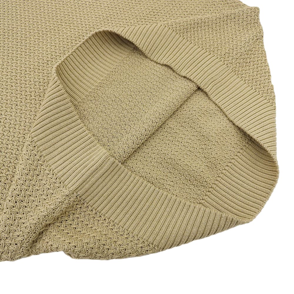 FILIPPO DE LAURENTIIS Excellent condition low-gauge short-sleeve crew neck knit top for men, beige, size 50 tops 50 beigeUsed