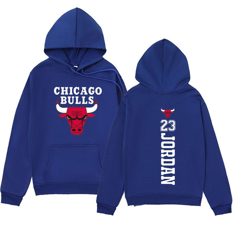 Winter Chicago Bulls #23 Printed Hoodies Fashionable Casual Warm Sports Long Sleeved Men's and Women's Unisex Hooded Sweatshirts
