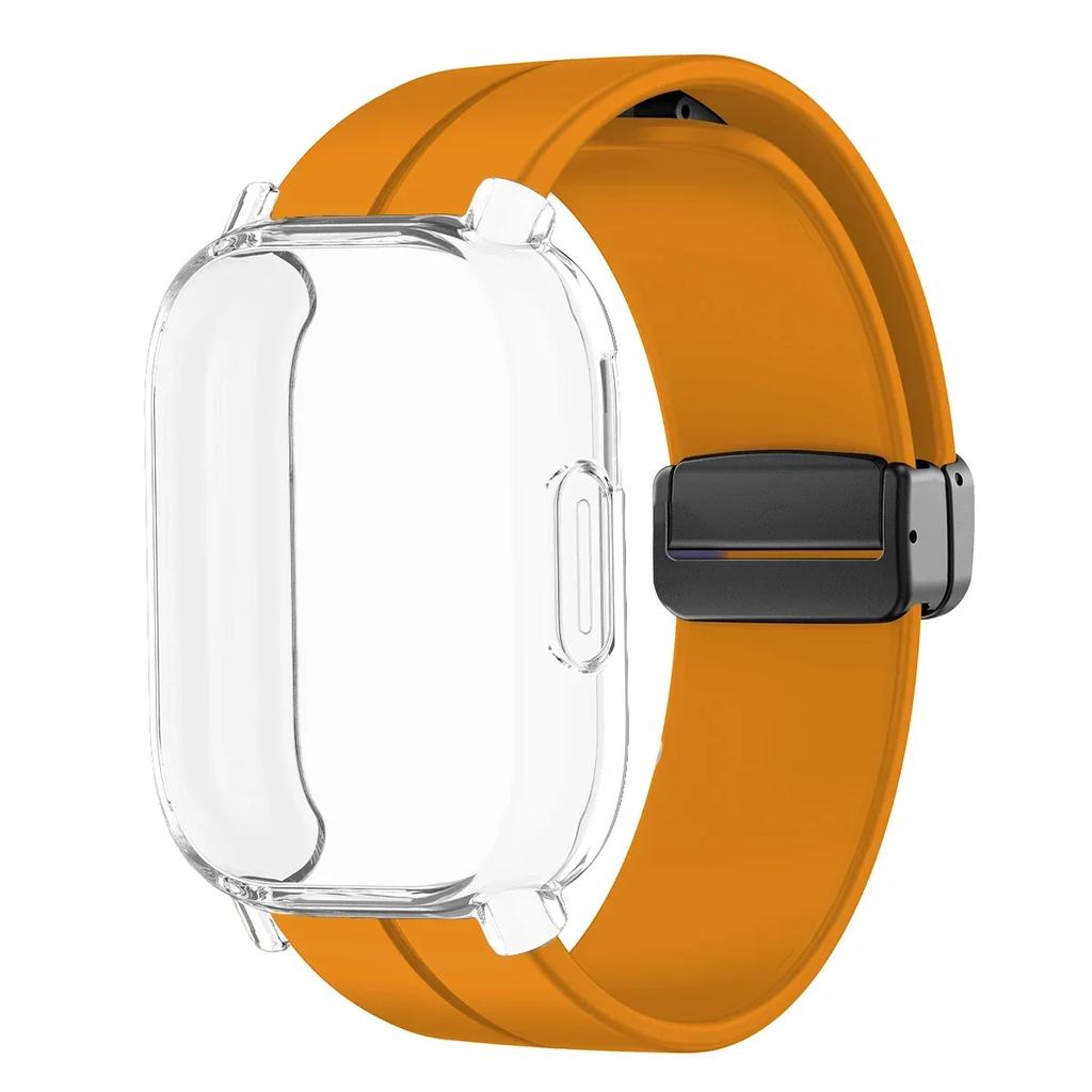 Magnetisches Silikonarmband + Hülle für Xiaomi Redmi Watch 5 Active Lite Smartwatch Armband und Hülle für Redmi Watch 5 Active Lite