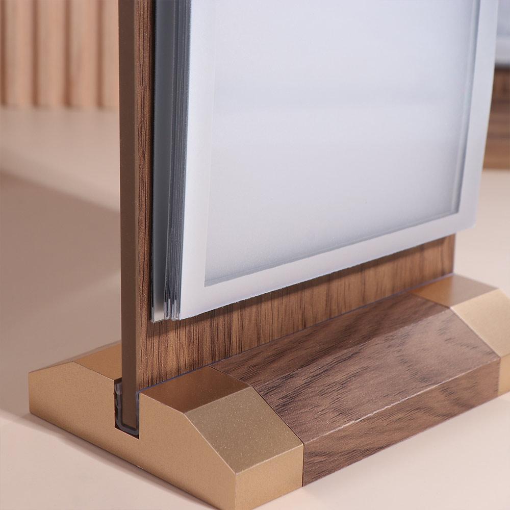 Multi Page Menu Card Holder Loose Leaf Sign Holder Display Stand  For Bar Restaurant Business Card