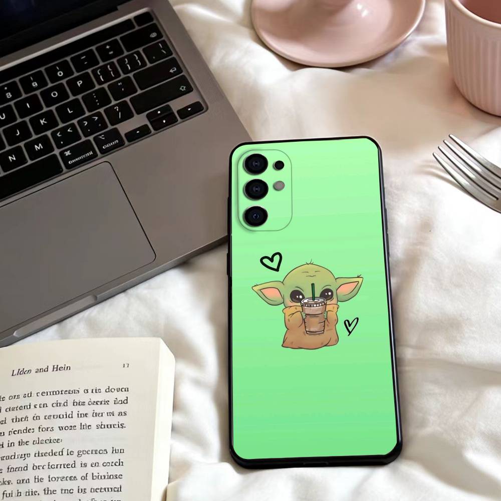 Baby Y-Yoda Phone Case For Samsung S 25,24,23,22,30,21,10,9,Ultra,Plus,Lite,FE,4,5 G Soft Black Case