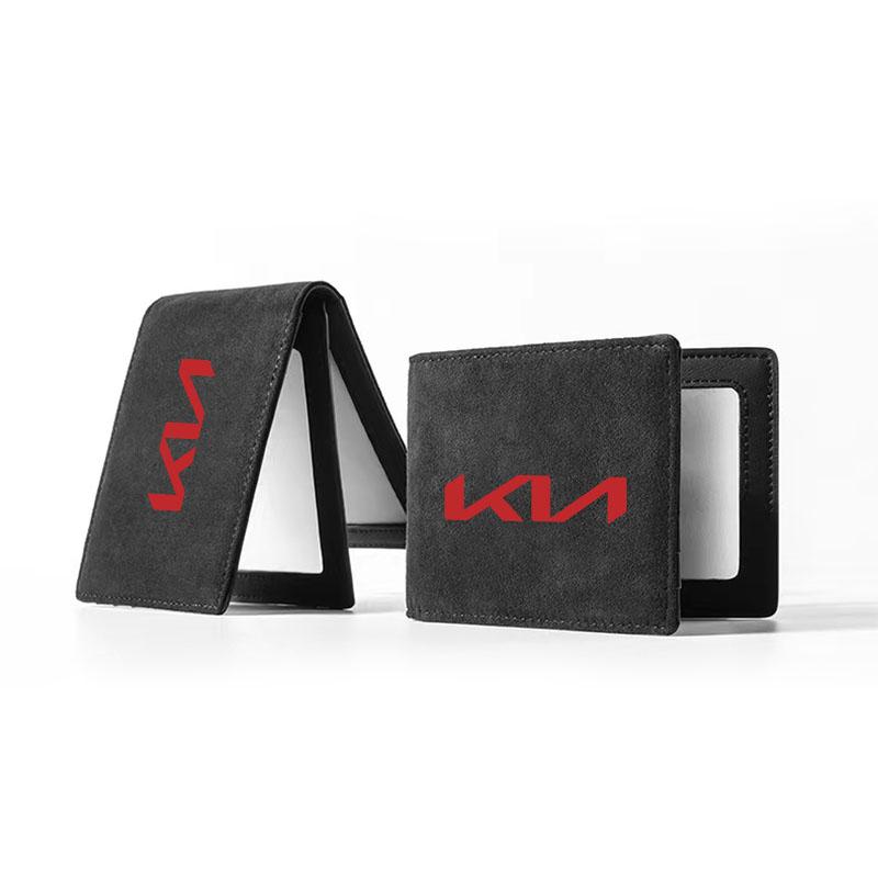 Car Emblem Driver License Cover ID Credit Card Holder Accessories For KIA Rio Ceed Sportage Cerato Soul Sorento K2 K5 Flip