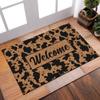Cow Print & Welcome Doormat Collection for Farmhouse Porch & Front Door Rustic Animal-inspired Non-slip Floor Rug