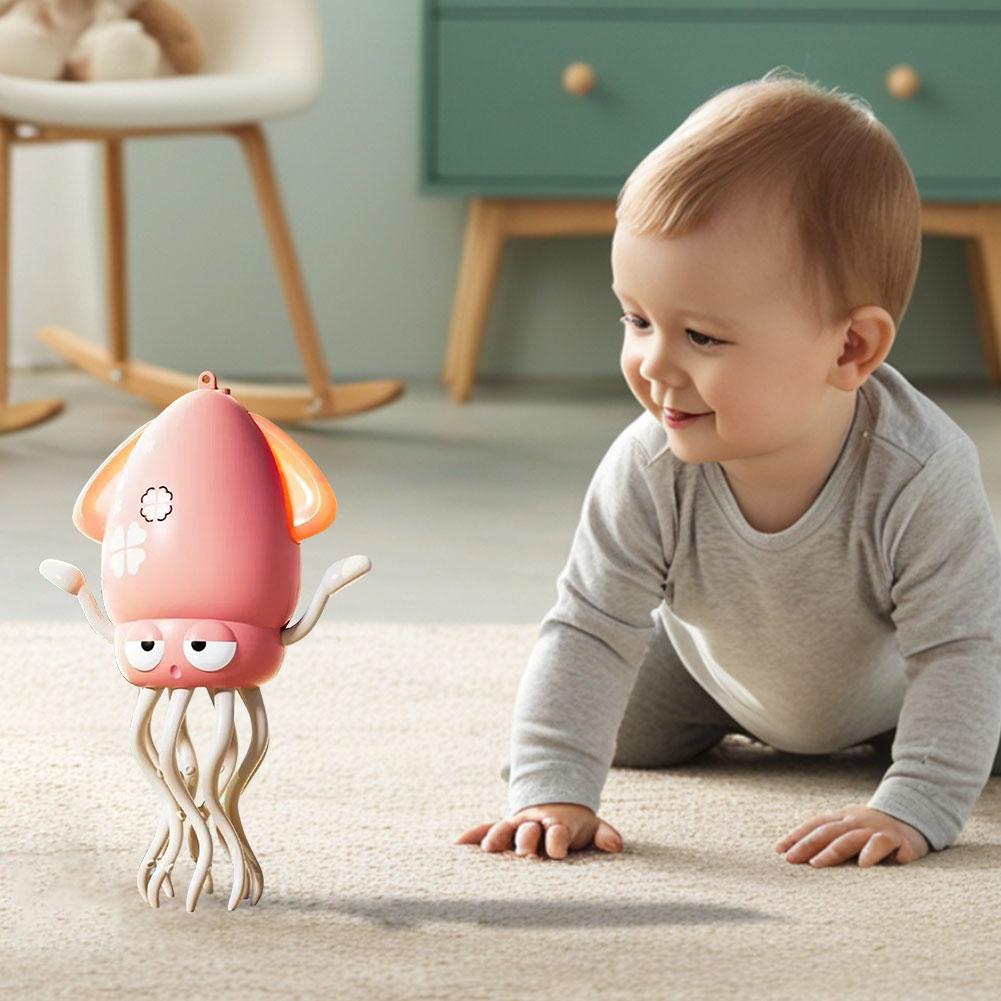 Dancing Octopus Kid Electronic Pet Toy Cartoon Interactive Development Moving Education Toddler Toy with Music & Light Kids Gift