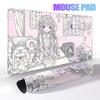 Anime Niedliche Engelsmädchen Mauspads Laptop Gaming Erweiterte Schreibtischunterlage PC Kawaii Gamer Schrank Mauspads XXL Tastaturteppich Rosa Teppich