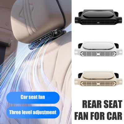 Car Seat Fan for Rear Passenger Mini Portable USB Backseat Cooling Fan Kids Baby Quiet Neck Fan for Vehicle Van RV Truck