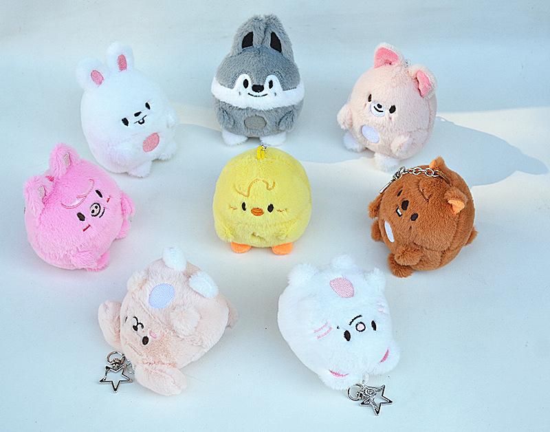 * Plush Keychain STAY Stray Children's Doll Han Zhicheng Magic School Bean Eye Cloak Cloak Doll Children's Birthday Toy
