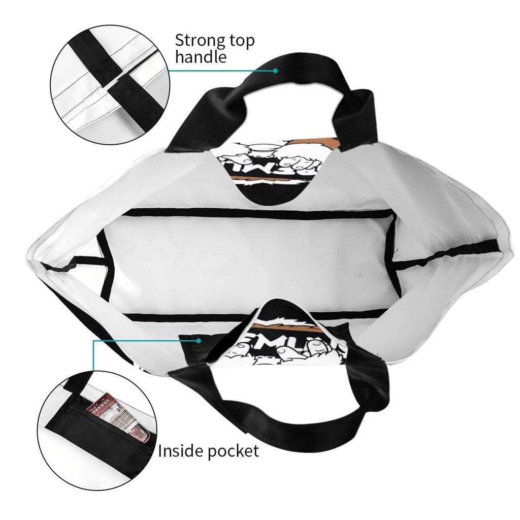 [Monira] Gremlins Shopping Bag, Eco Bag, Tote Bag, Multifunctional, Shopping Bag, Convenience Store Bag, Foldable, Large Capacity, Lightweight, Waterp