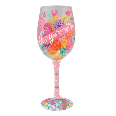 Lolita Wine Glass Glad Your My Mom 6010354