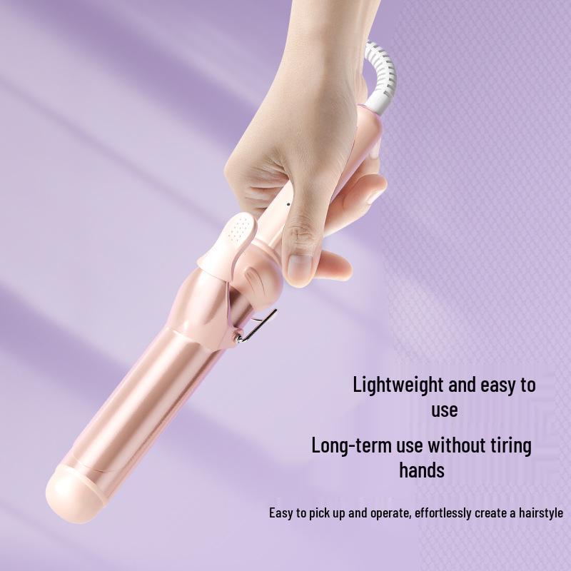 Ceramic Curling Iron for Big Waves & Bangs - Inward/Outward Curls, Hair-Friendly, Lazy Electric Design.