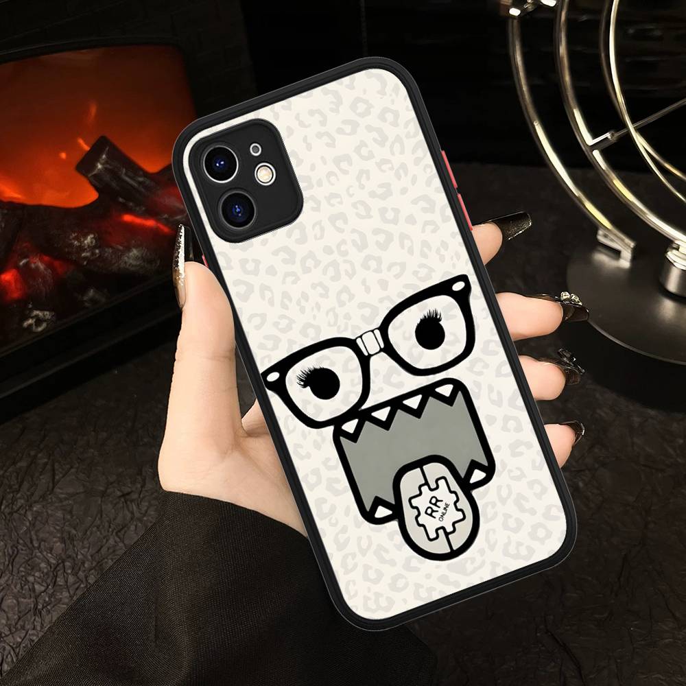 Cute Domo-Kun For IPhone 11 12 13 14 15 16 Pro Max Plus Matte Translucent Phone Cover