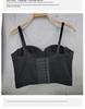 Sexy Leather Womens Vest Suspenders Solid Color Elastic Bra Wrap For Summer