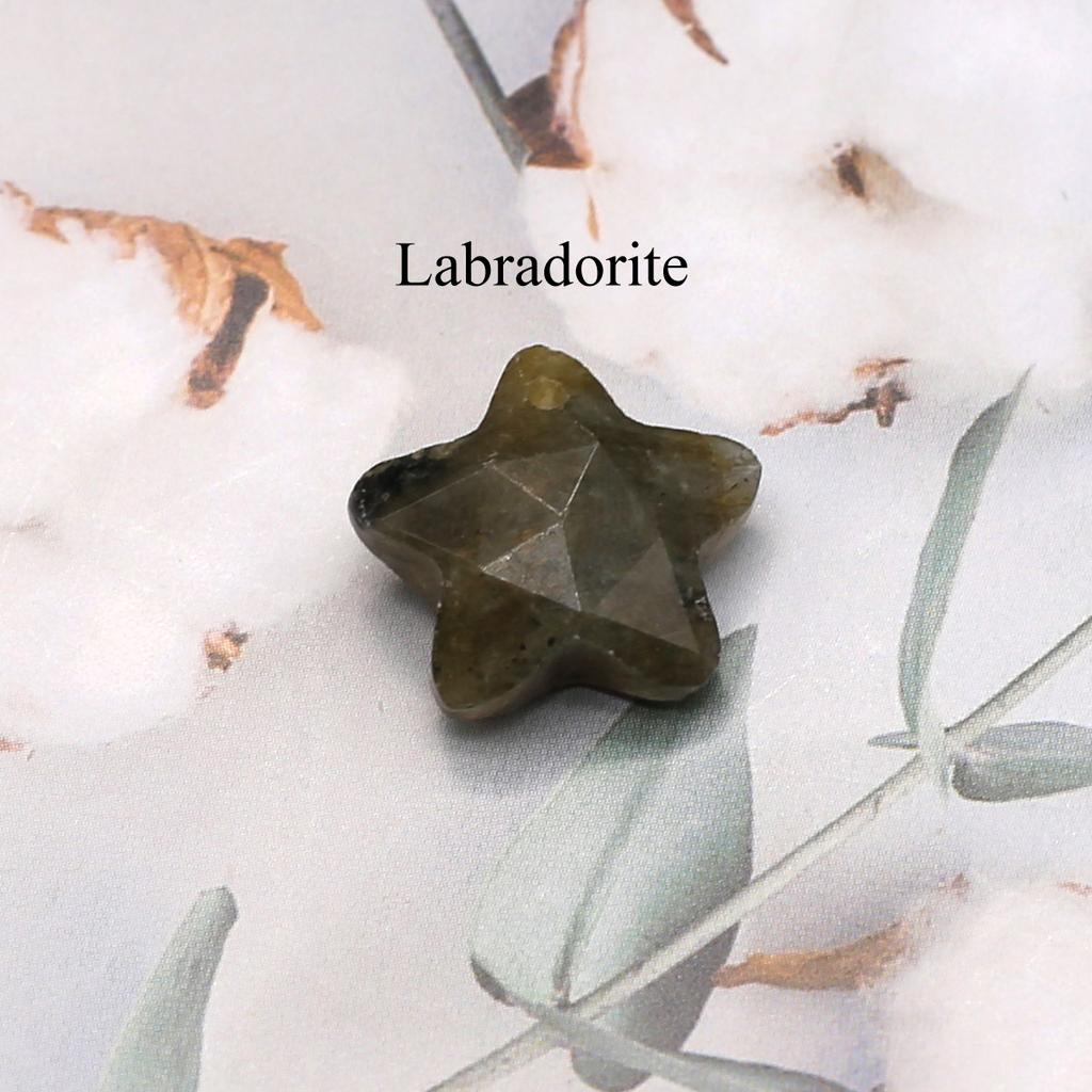 1 Stück, Boho-Reiki-Heilkristall-Anhänger, Pentagramm-Naturstein, Amethyst-Edelstein-Anhänger zur Schmuckherstellung, Zubehör, DIY-Weihnachtsgeschenke, 15 x 15 mm