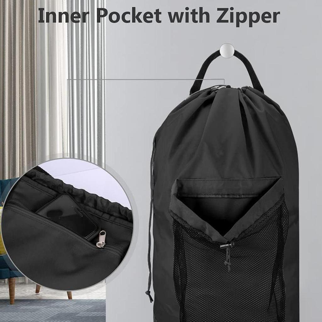 Backpack Laundry Bag For College Laundry Tote With Shoulder Straps Backpack Basket Storage Tote For Bathroom Camping Wardrobe