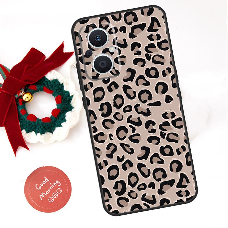 Tan Leopard Funda For OPPO Reno 10 11 12 13 14 Pro 11F 12F 13F 14F 7 8 Lite OPPO Find X8 X6 X9 Pro Case