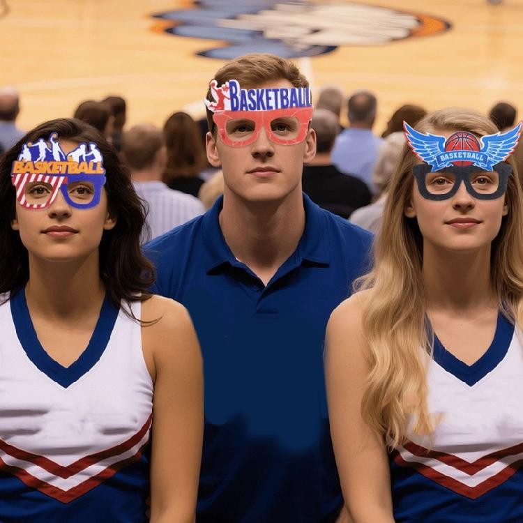 Plastic Basketball Eyeglass Basketball Glasses Frame Photo Booth Props Basketball Game Eyeglass Eyewear Gifts Women Men