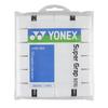 YONEX Wet Super Grip Tape Yonex Super Grap 12 Pack Overgrip (12-Pack) - AC102-12EX (White)