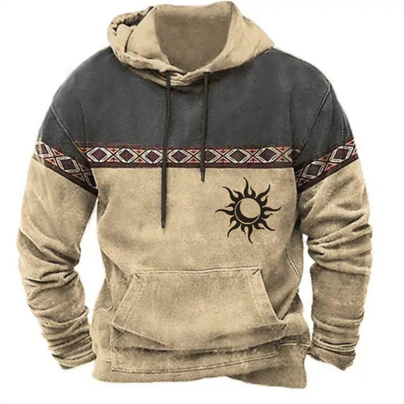

Толстовки для мужчин Y2k Golf Camping Casual cowboy Long Sleeve Autumn Fashion Hooded 3D Printed Loose Oversize 3XL
