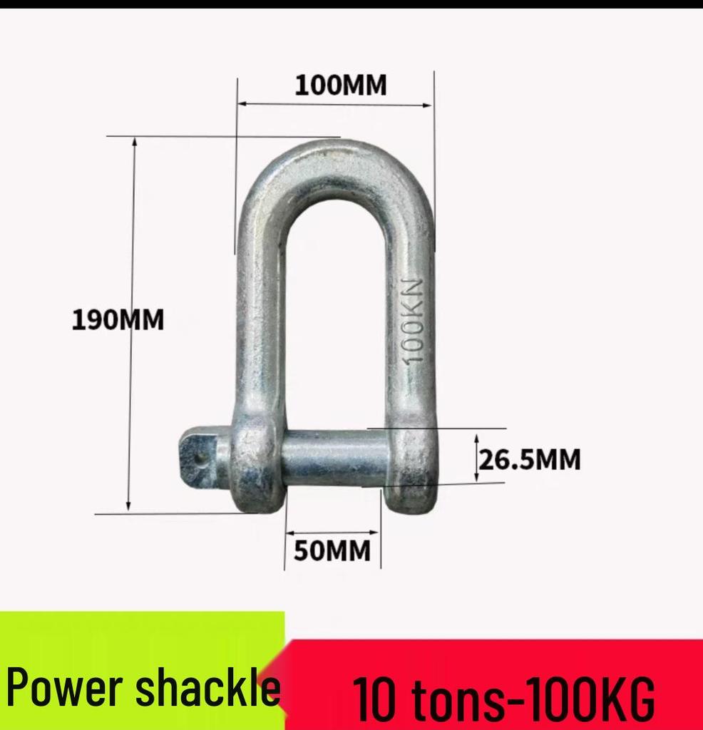 Enhanced U- and D-shaped magnetic lifting shackle with suction cup, high-strength, large opening, and designed for opposite sex applications.