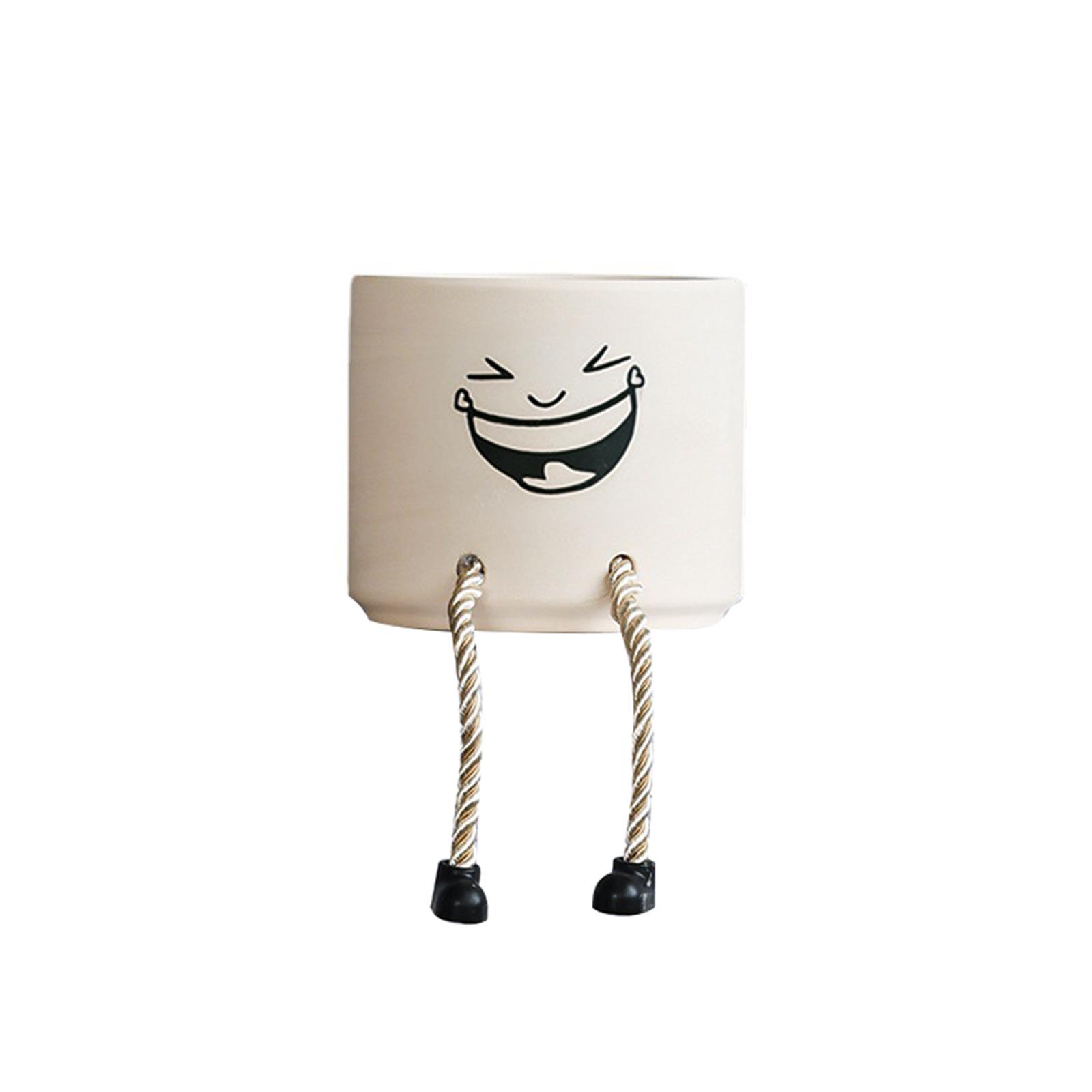 Ceramic Fleshy Plant Pot Funny Expression Cartoon Fleshy Plant Cactuses Flower Planter Home Desk Gardening Acces 1