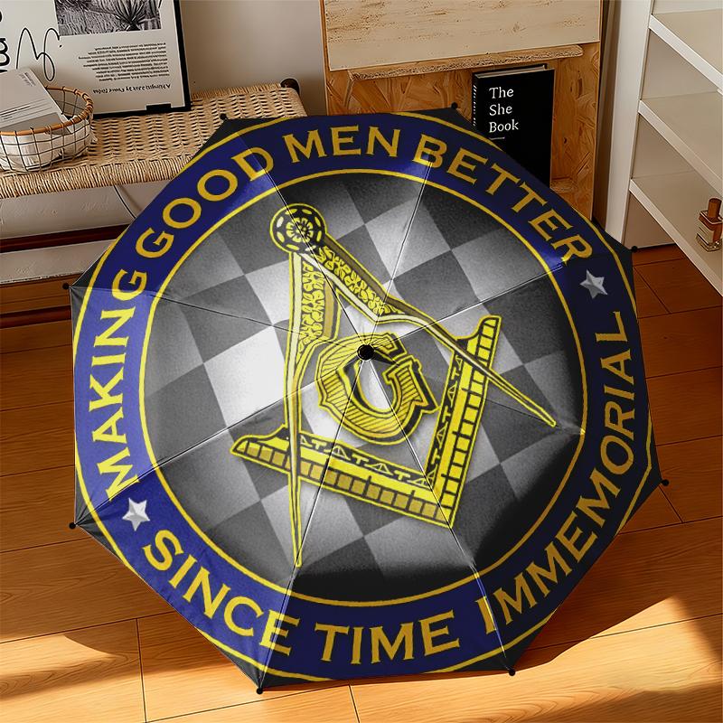 1pc Illuminati All-Seeing Eye Umbrella Portable Folding Umbrella Iron Frame Hole Bone Structure Outdoor Home Umbrella