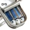 Canned Sardines Ring Adjustable Circumference Sardine Can Necklace Pendant Vintage Jewelry Hand-Painted Tin Ring