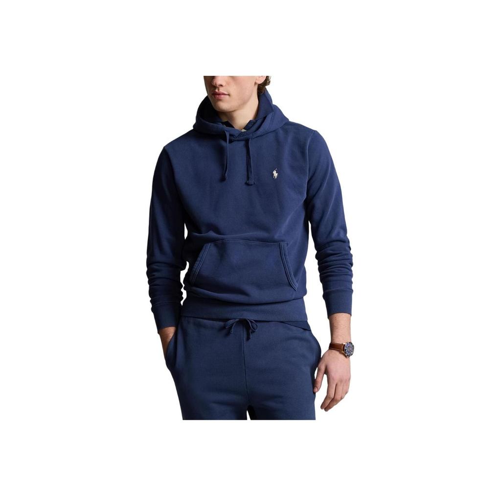Polo Ralph Lauren Solid Color Small Pony Embroidered Hoodie Men Hoodies Navy-Blue 710916690-018