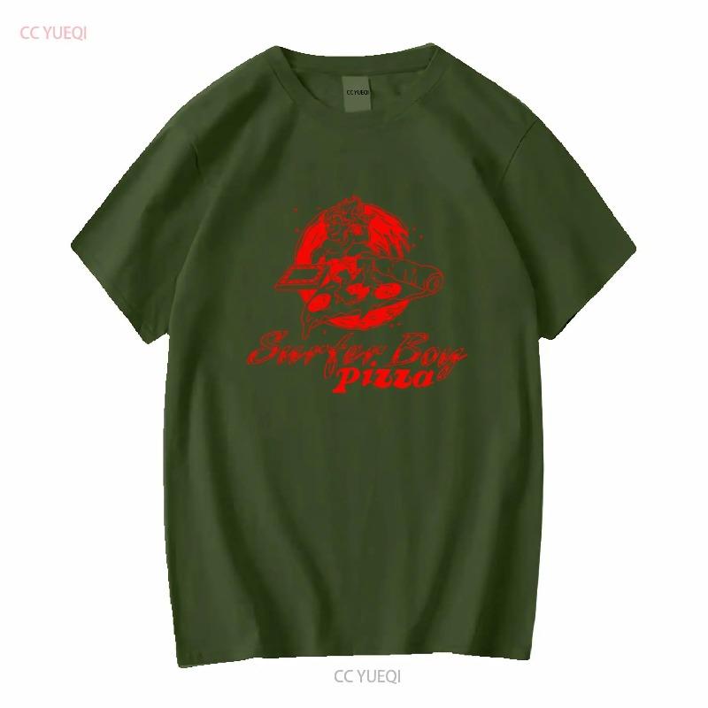 Retro T-Shirt 100% Baumwolle 80er Jahre Stranger Surfer Boy Pizza Dinge Lange oder Kurze Ärmel Vintage Gewaschen Weich Herren Stilvoll Unisex