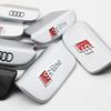 For Audi RS3 1Pc 3D Metal Car Steering Wheel Badge Logo Emblem Sticker For Audi A7 A3 A4 A6 A5 Q5 A1 Q7 Q3 Q4 TT SQ5 RSQ3 RS Q8 S3 S4 RS5 RS6
