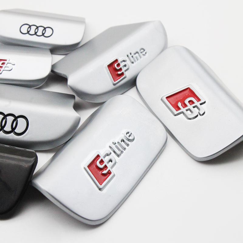 For Audi RS3 1Pc 3D Metal Car Steering Wheel Badge Logo Emblem Sticker For Audi A7 A3 A4 A6 A5 Q5 A1 Q7 Q3 Q4 TT SQ5 RSQ3 RS Q8 S3 S4 RS5 RS6