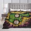 Invader Zim oil Blanket  Warm Soft Novelty Plush Throw Blanket For Home Decor Travel Office Flannel Bedspread Bed Cover