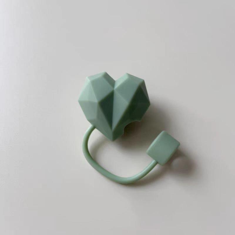 Mushroom-shaped Heart, Angular Design, Toy Pen Cap, Dust-proof Cover, Personalized Beverage Straw Cover, Dust-proof Cap