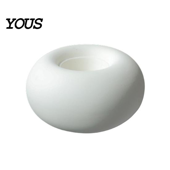 Portacandele in Ceramica Opaca Portacandele Minimalista, Portacandele Geometrico Moderno con Finitura, Portacandele Arrotondato Bianco Crema Decorazione da Tavolo, Sicuro
