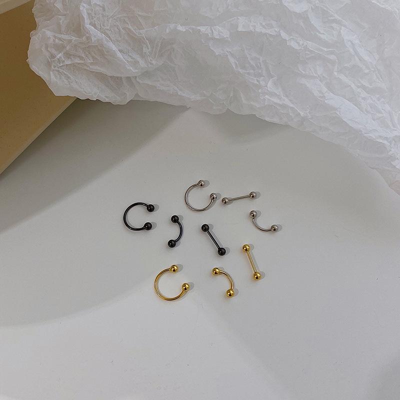 Personalized design sense s925 sterling silver earrings women's 2025 new trendy simple small and versatile retro Hong Kong style stud earrings