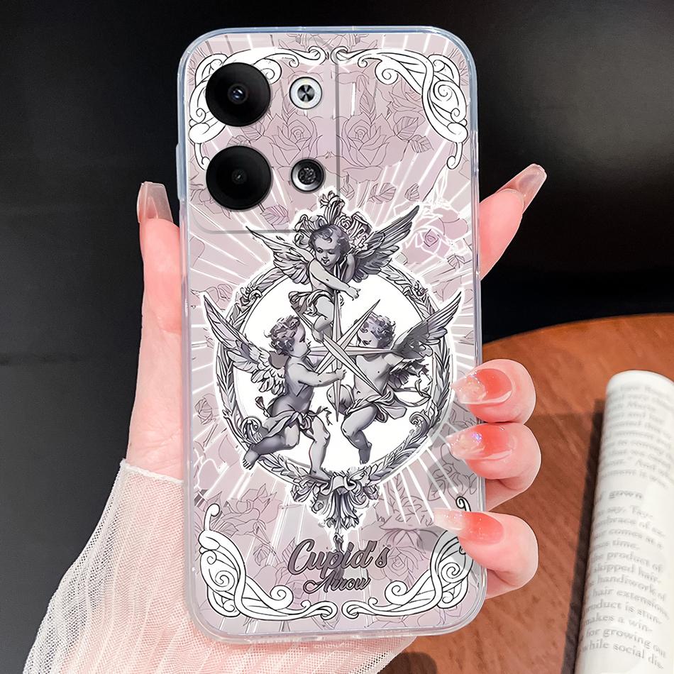 For Oppo Reno 9 Pro Plus 5G Phone Case Lovely Cartoon Soft TPU Transparent Silicone Lightweight Back Cover For Oppo Reno9 Funda