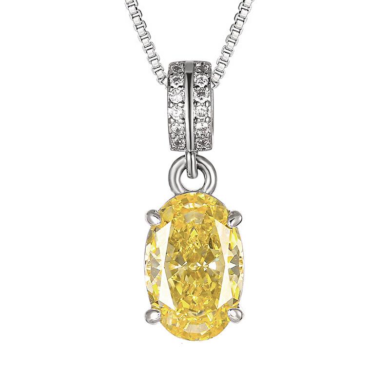 Accessories Jewelry Sets Necklaces Rings Earrings Oval Shaped High Carbon Diamonds Fashionable Women High-end