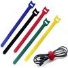 10Pcs Data Cable Storage Velcro Straps, Back-To-Back Self-Adhesive Cable Straps, Nylon Reusable Straps