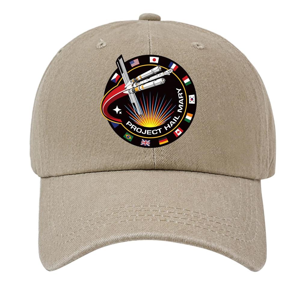 Washed Cotton Baseball Cap With Printed Distressed Soft Top Denim Hat For Men, European And American Retro Hat