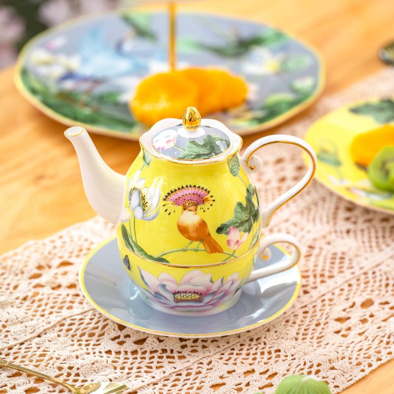 Kind und Mutter Kanne Tasse und Teller Set, Eine Person, Eine Teekanne Tasse, Keramik Nachmittagstee Set