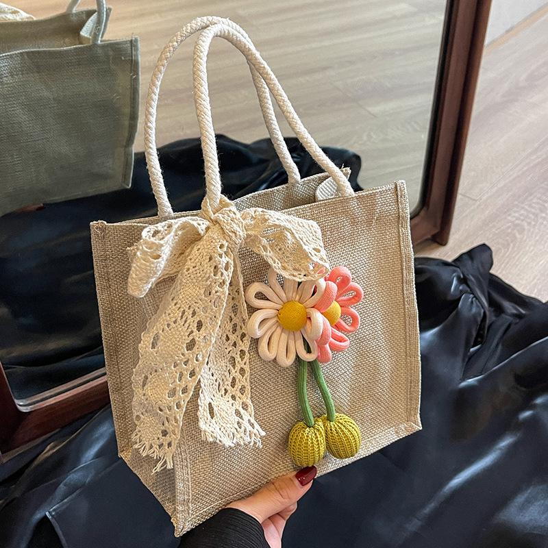 

Korean Version of INS Bag for Women New Fashionable Lunch Box Lunch Bag for Women s Forest Style Literary One-shoulder Handbag