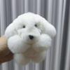 Adorable Chubby Dog Keychain with Real Rabbit Fur - Plush Toy & Backpack Ornament