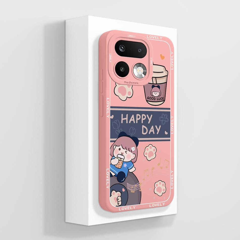 For Realme 16 Pro Plus Case Cute Panda Liquid Silicone Phone Back Cover For Realme16 Pro+ Couple Funda For Realme 16Pro Fundas