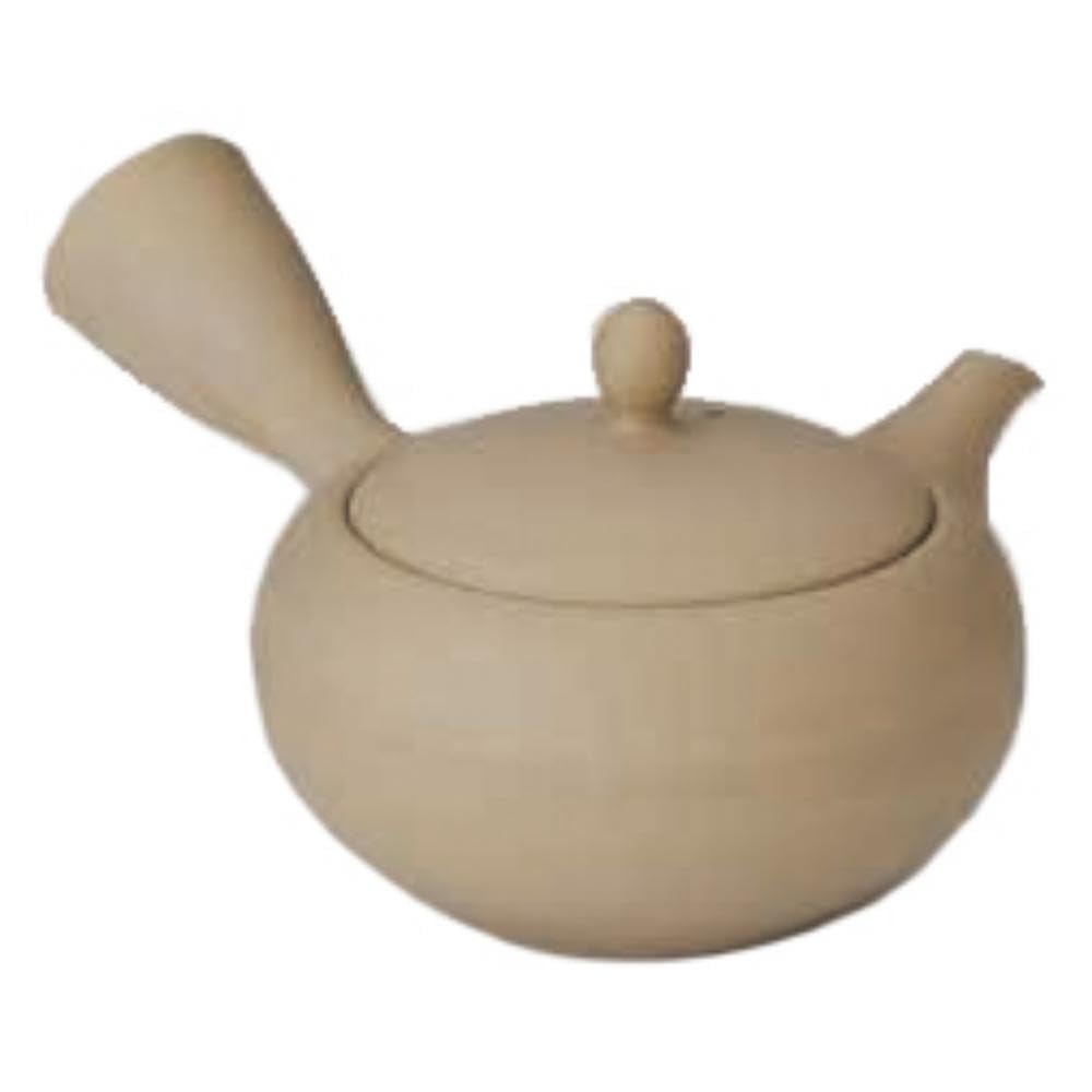 

Yamakiikai Takasuke White Clay Smoked Shallow Round Teapot Y112